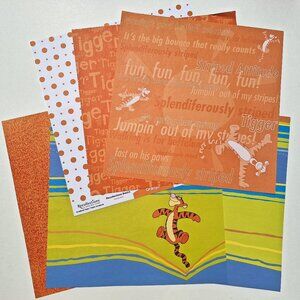 Tigger - Disney 12x12 Scrapbook Paper Lot - NEW